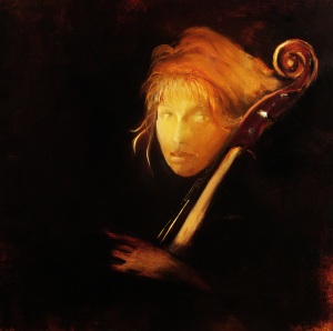 “Debbie Posing With My Cello III”     24″x24″