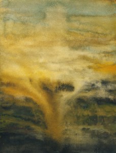 "Cloudburst" (watercolor, 8 1/2" x 10")