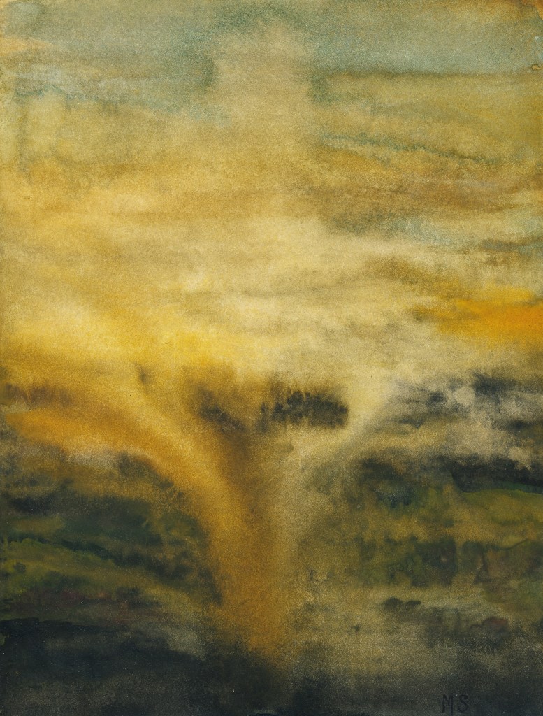 "Cloudburst" (watercolor, 8 1/2" x 10")