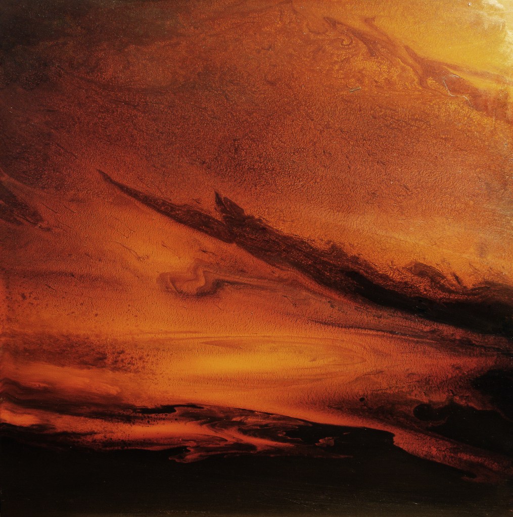 Nocturnal Clouds (oil on panel, 16" x 16")