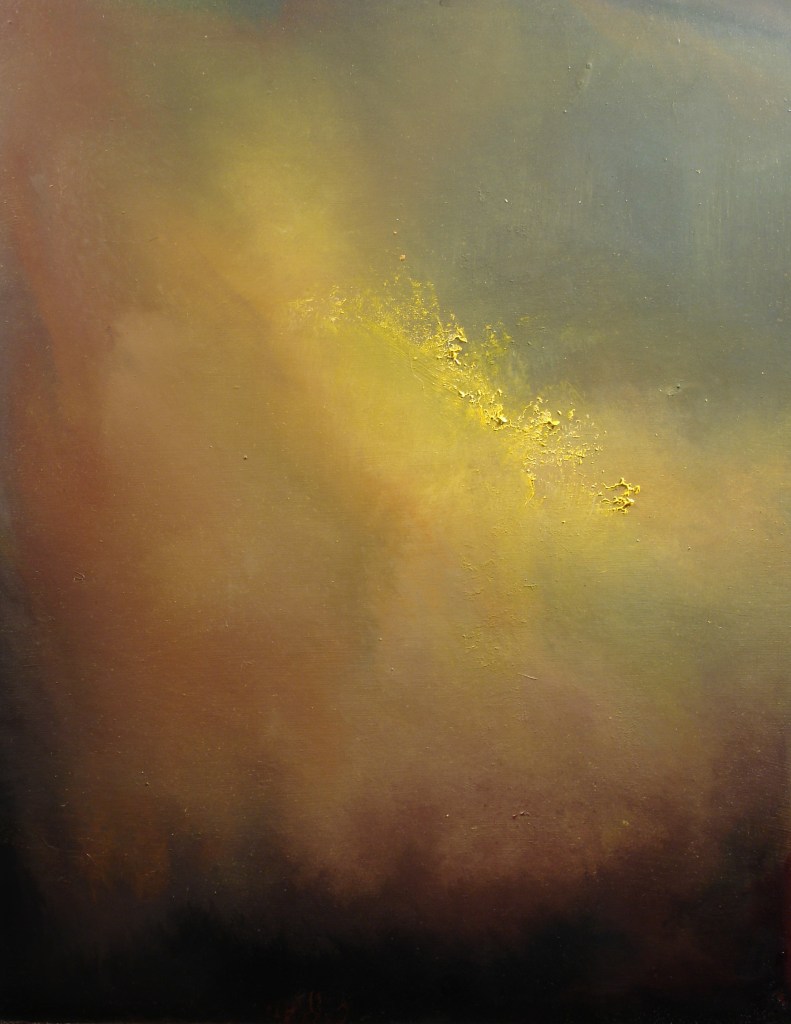 Yellow Cloud At Sunset (oil on panel 16"x20")