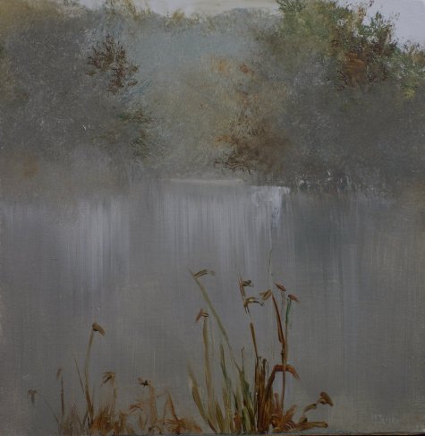 Foggy Marsh (Painting)