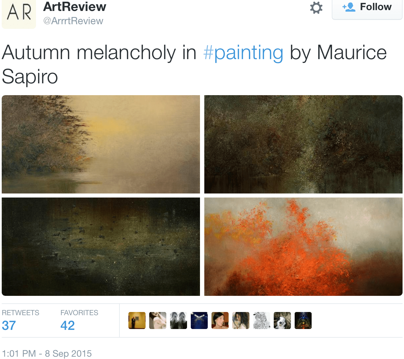Autumn melancholy in #painting by Maurice Sapiro